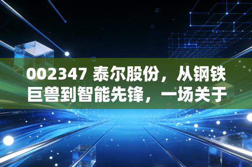002347 泰尔股份,从钢铁巨兽到智能先锋,一场关于重生的资本博弈