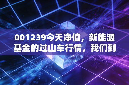 001239今天净值，新能源基金的过山车行情，我们到底该拿它怎么办？