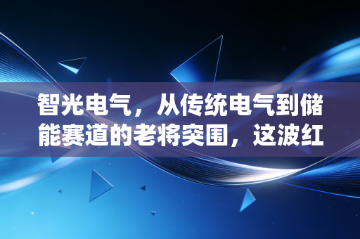 智光电气,从传统电气到储能赛道的老将突围,这波红利它能吃多久?