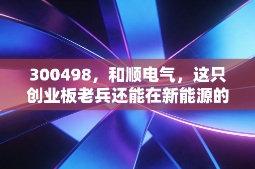 300498，和顺电气，这只创业板老兵还能在新能源的浪潮里翻出多大的浪花？