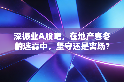 详细阅读:深振业A股吧,在地产寒冬的迷雾中,坚守还是离场?一位老股民的深度复盘 深振业A股吧,在地产寒冬的迷雾中,坚守还是离场?一位老股民的深度复盘