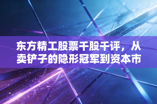 东方精工股票千股千评，从卖铲子的隐形冠军到资本市场的弄潮儿，我们该如何看清它的真面目？