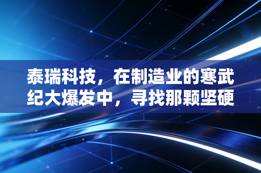 泰瑞科技，在制造业的寒武纪大爆发中，寻找那颗坚硬的工业牙齿