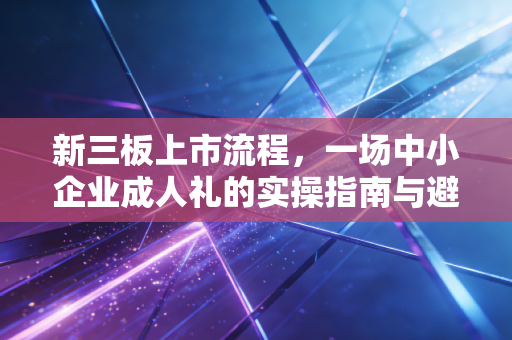 新三板上市流程,一场中小企业成人礼的实操指南与避坑实录