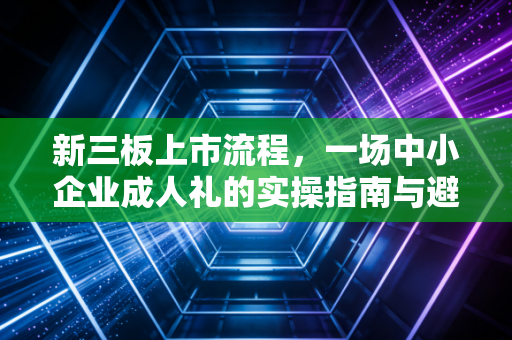 新三板上市流程，一场中小企业成人礼的实操指南与避坑实录
