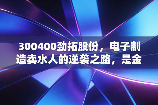 300400劲拓股份，电子制造卖水人的逆袭之路，是金子还是沙砾？