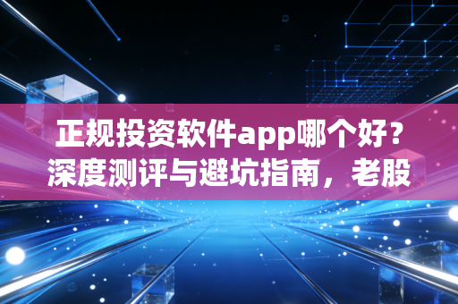 正规投资软件app哪个好?深度测评与避坑指南,老股民都不一定全知道