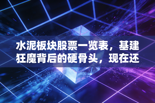 水泥板块股票一览表,基建狂魔背后的硬骨头,现在还能上车吗?