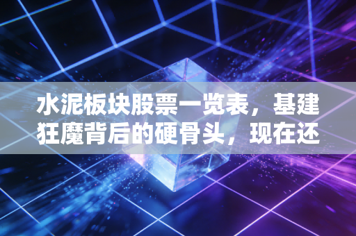 水泥板块股票一览表,基建狂魔背后的硬骨头,现在还能上车吗?