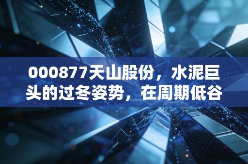 000877天山股份,水泥巨头的过冬姿势,在周期低谷中寻找确定的估值锚