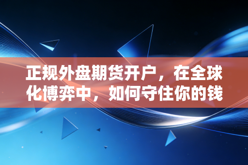 正规外盘期货开户,在全球化博弈中,如何守住你的钱袋子