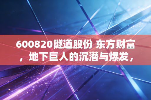 600820隧道股份 东方财富,地下巨人的沉潜与爆发,普通投资者该如何看懂这只基建老炮?