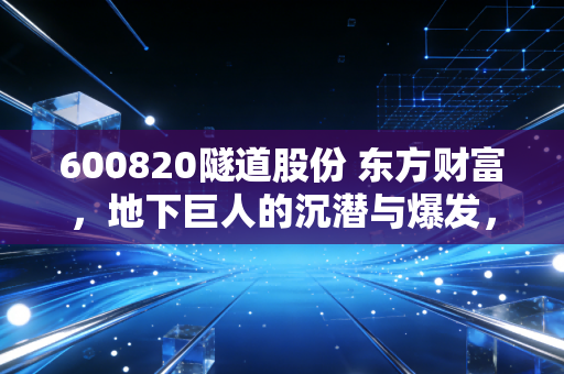 600820隧道股份 东方财富，地下巨人的沉潜与爆发，普通投资者该如何看懂这只基建老炮？