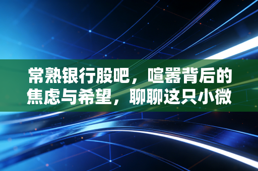 常熟银行股吧,喧嚣背后的焦虑与希望,聊聊这只小微之王的真实价值