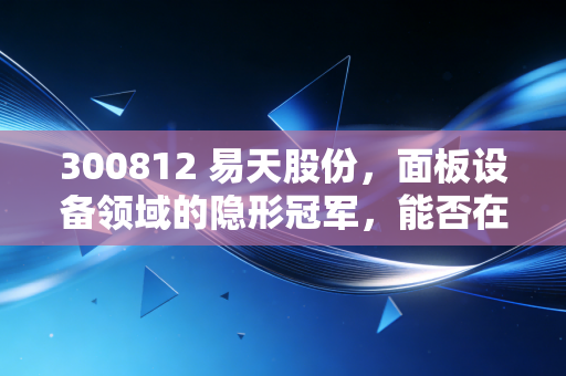 300812 易天股份，面板设备领域的隐形冠军，能否在Mini LED浪潮中乘风破浪？