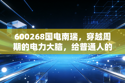 600268国电南瑞,穿越周期的电力大脑,给普通人的一剂投资定心丸