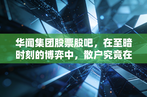 华闻集团股票股吧,在至暗时刻的博弈中,散户究竟在期待什么?