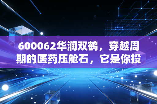 600062华润双鹤,穿越周期的医药压舱石,它是你投资组合里的安全气囊吗?