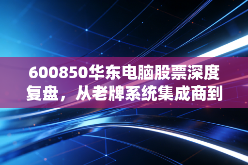 600850华东电脑股票深度复盘,从老牌系统集成商到云赛智联的华丽转身,这只上海国资科技股还有多少想象空间?