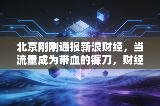 北京刚刚通报新浪财经，当流量成为带血的镰刀，财经媒体的底线在哪里？