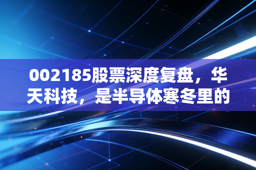 002185股票深度复盘,华天科技,是半导体寒冬里的冻僵者还是潜伏者?