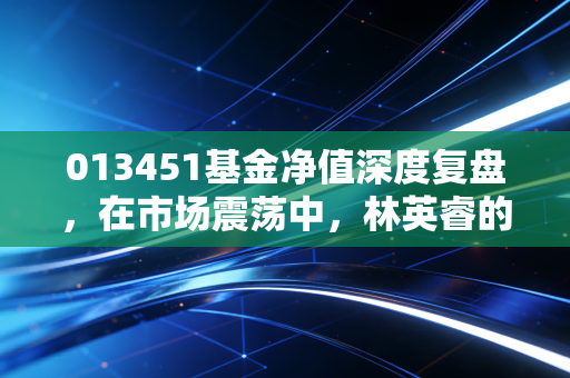 013451基金净值深度复盘，在市场震荡中，林英睿的冷门哲学还能打吗？