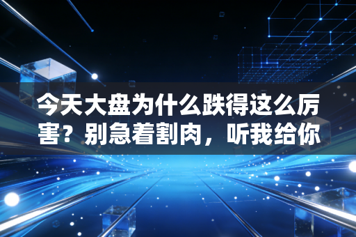 今天大盘为什么跌得这么厉害?别急着割肉,听我给你唠唠这背后的门道