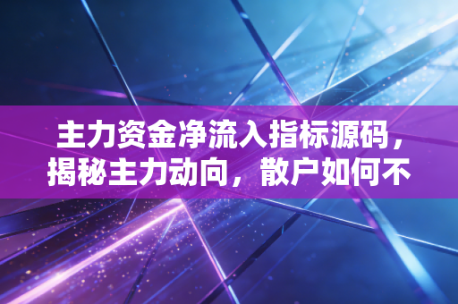 主力资金净流入指标源码,揭秘主力动向,散户如何不再做接盘侠?