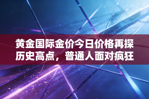 黄金国际金价今日价格再探历史高点，普通人面对疯狂的金价该买还是该卖？