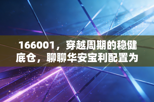 166001，穿越周期的稳健底仓，聊聊华安宝利配置为何值得长期持有