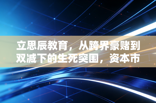 立思辰教育,从跨界豪赌到双减下的生死突围,资本市场的残酷一课