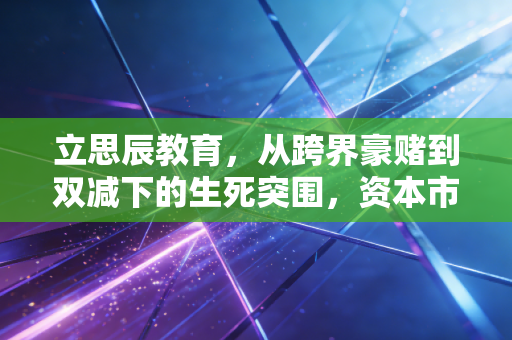 立思辰教育,从跨界豪赌到双减下的生死突围,资本市场的残酷一课