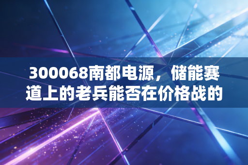 300068南都电源，储能赛道上的老兵能否在价格战的红海中突围？