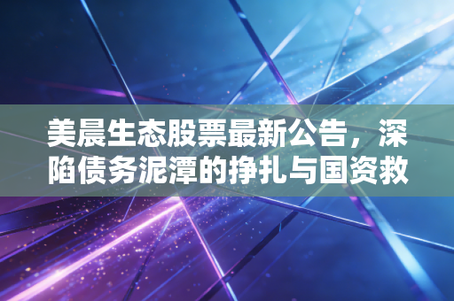 美晨生态股票最新公告,深陷债务泥潭的挣扎与国资救赎的曙光,散户该如何抉择?