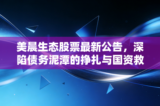 美晨生态股票最新公告，深陷债务泥潭的挣扎与国资救赎的曙光，散户该如何抉择？