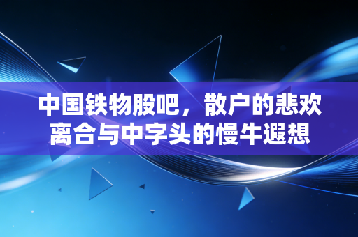 中国铁物股吧,散户的悲欢离合与中字头的慢牛遐想