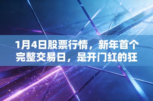 1月4日股票行情,新年首个完整交易日,是开门红的狂欢还是倒春寒的预演?