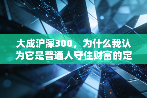 大成沪深300,为什么我认为它是普通人守住财富的定海神针?