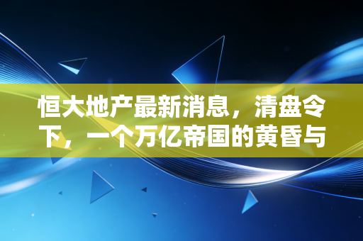 恒大地产最新消息,清盘令下,一个万亿帝国的黄昏与普通人的悲欢
