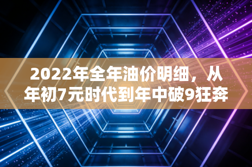 2022年全年油价明细,从年初7元时代到年中破9狂奔,一场关于钱包的极限拉扯