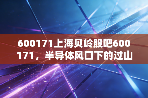 600171上海贝岭股吧600171,半导体风口下的过山车,是机会还是陷阱?
