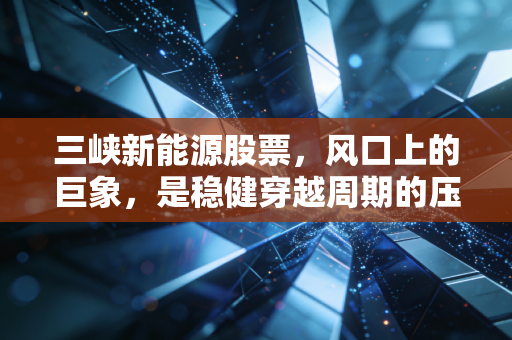 三峡新能源股票,风口上的巨象,是稳健穿越周期的压舱石吗?
