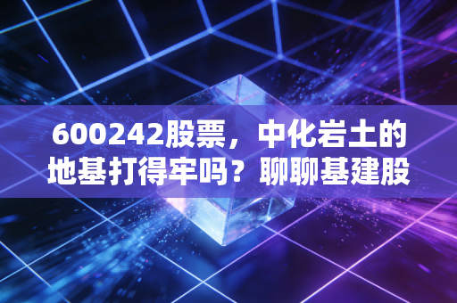 600242股票,中化岩土的地基打得牢吗?聊聊基建股里的那些爱恨情仇