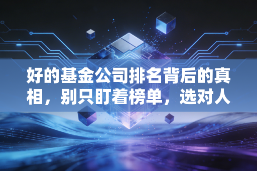 好的基金公司排名背后的真相，别只盯着榜单，选对人比选对名更重要
