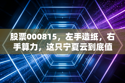 股票000815，左手造纸，右手算力，这只宁夏云到底值不值得重仓？
