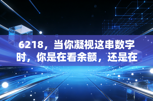 6218，当你凝视这串数字时，你是在看余额，还是在看人生？