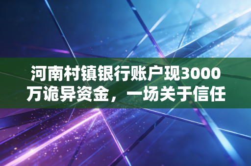 河南村镇银行账户现3000万诡异资金,一场关于信任与贪婪的魔幻现实主义大戏