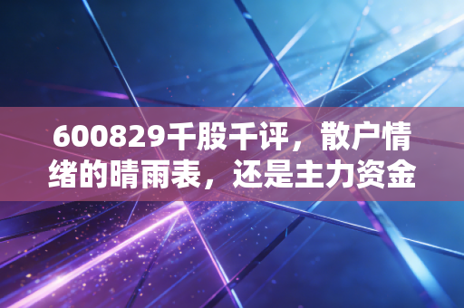 600829千股千评,散户情绪的晴雨表,还是主力资金的障眼法?深度剖析天津津融的投资逻辑
