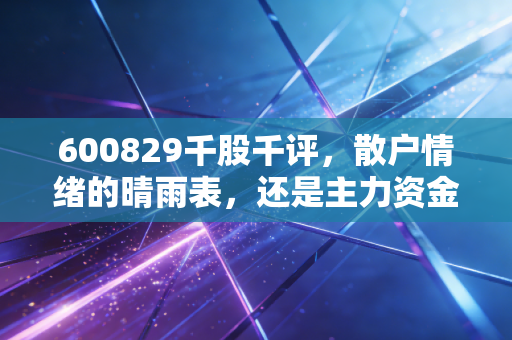 600829千股千评,散户情绪的晴雨表,还是主力资金的障眼法?深度剖析天津津融的投资逻辑