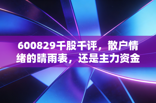 600829千股千评，散户情绪的晴雨表，还是主力资金的障眼法？深度剖析天津津融的投资逻辑